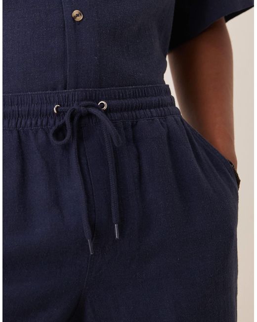 Short d'ensemble baggy à enfiler en lin mélangé ASOS pour homme en coloris Blue