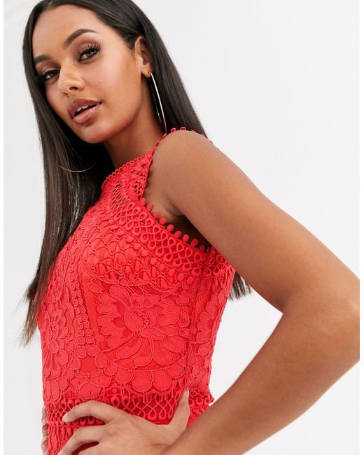 chinese dress ladies MICHELLE KEEGAN FOR LIPSY RED LACE & SEQUINNED PENCIL DRESS SIZE 14   Whispers Dress Agency