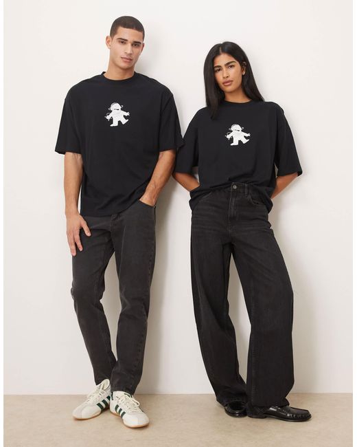 ASOS Black Unisex Oversized T-shirt With The Simpsons Print