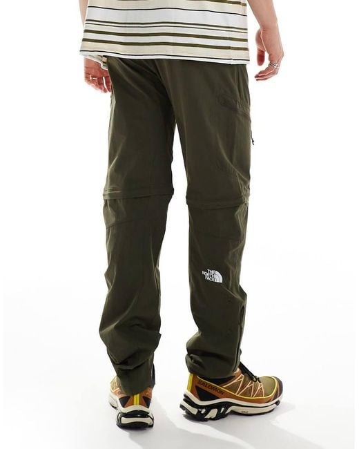 The North Face Black Exploration Convertible Cargo Pocket Tapered Pants for men