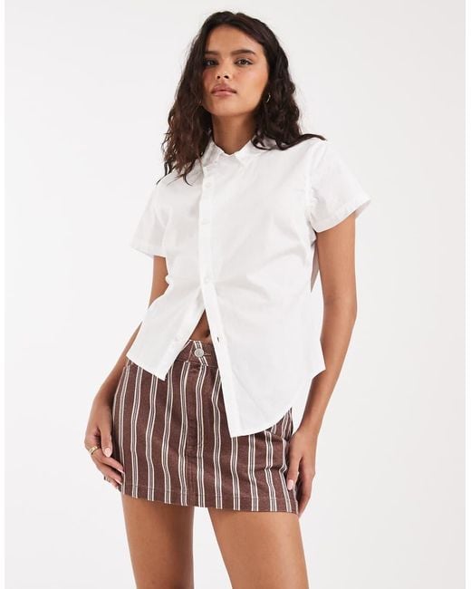 ASOS White Denim Mini Skirt