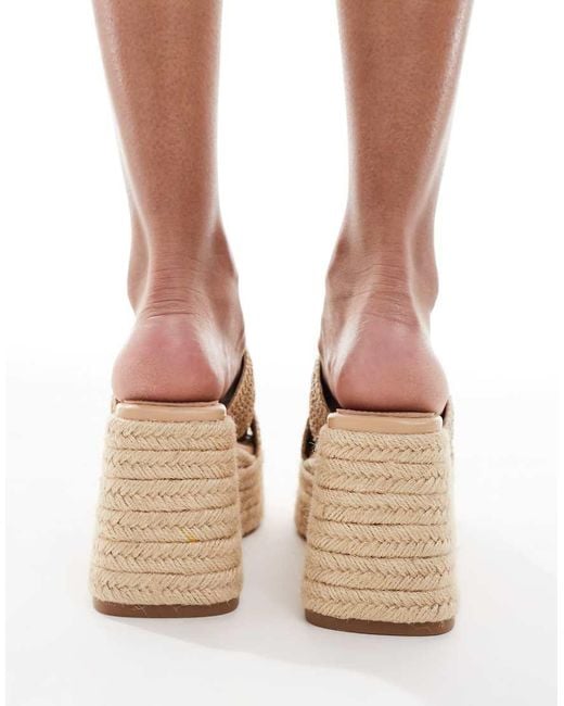 Schuh Natural Valetta Espadrille Wedge Heeled Sandals