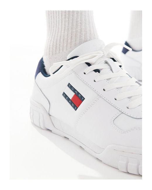 Tommy Hilfiger White Cupsole Essential Trainers for men