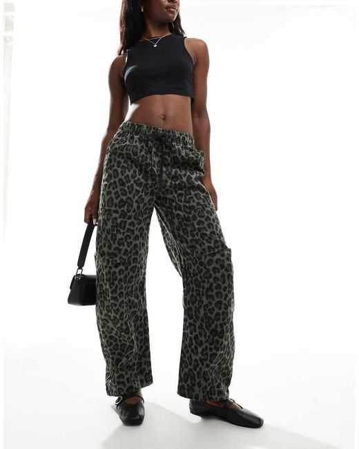 Pull&Bear Brown Slouchy Wide Leg Jean
