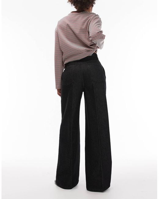 ASOS Blue Extreme Wide Leg Jean With Stay Press