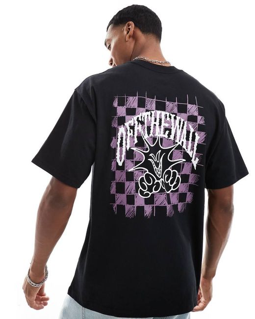 Vans Blue Checker Logo Gfx Loose T-Shirt for men