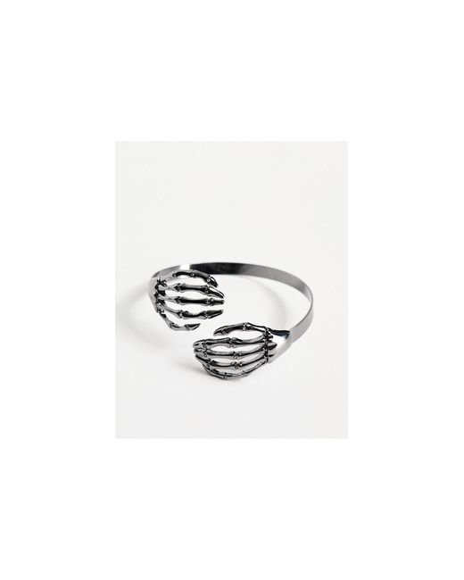 ASOS Arm Cuff With Wraparound Skeleton Design in White Lyst