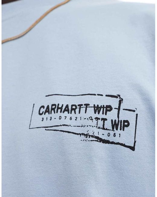 Camiseta Con Estampado De Pato Y Sello De Carhartt de hombre de color Blue