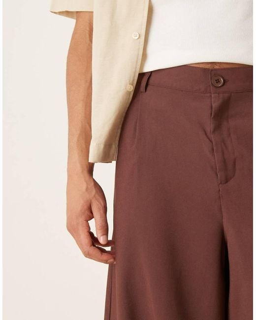 Pantaloni Eleganti Super Affusolati Marroni di ASOS in Natural da Uomo
