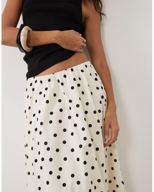 Vila Black Balloon Hem Midi Skirt
