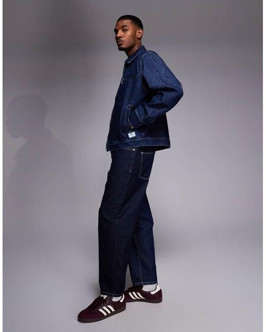 HUGO Blue Elzo Regular Fit Zip Through Denim Jacket for men