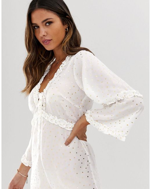 white beach romper