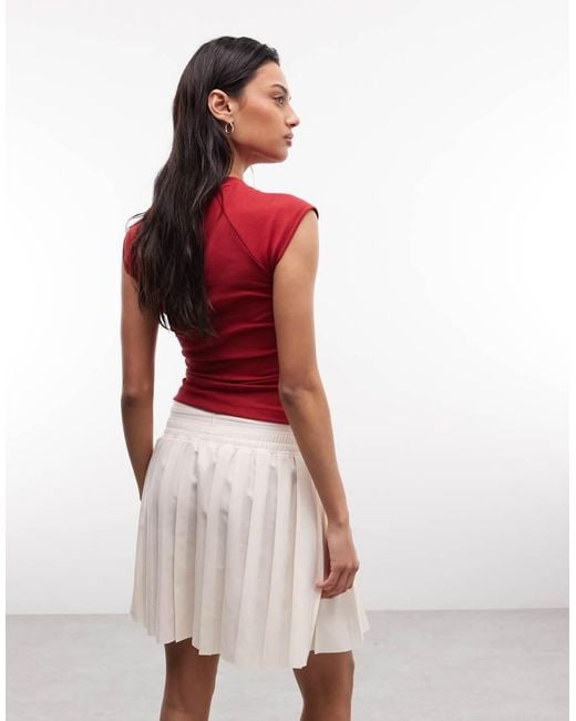 Nike Red Pleated Mini Skirt