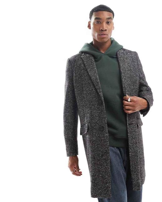River Island Multicolor Textured Overcoat for men