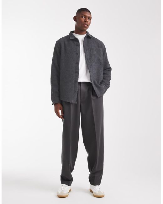 ASOS Blue Boucle Overshirt for men