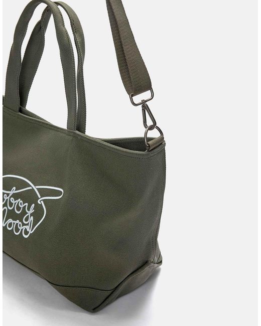 Pull&Bear – shopper-tasche aus canvas in Green für Herren