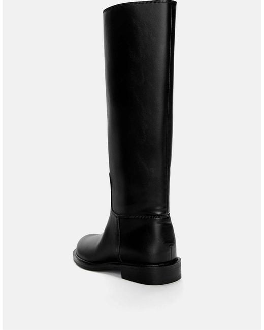 Pull&Bear Black – flache stiefel
