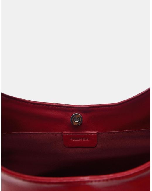 Pull&Bear Red Top Handle Bag With Eyelets
