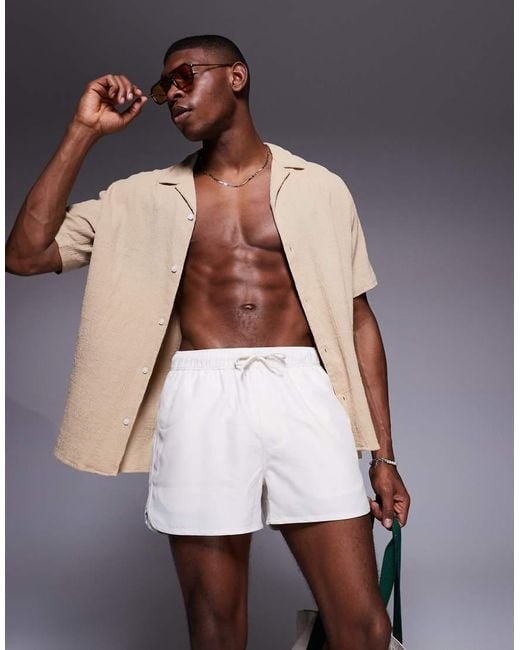 ASOS White Runner Swim Shorts for men