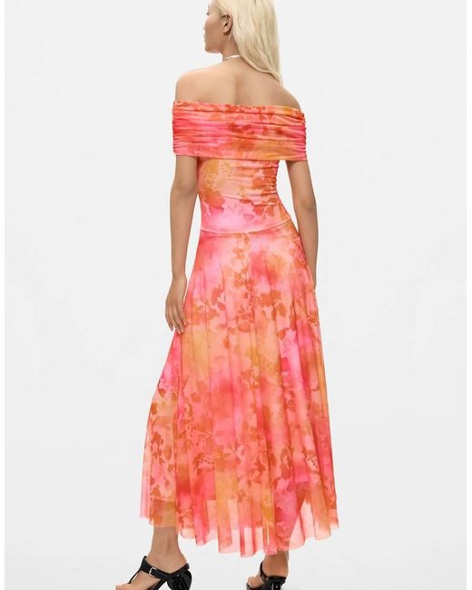 Desigual Red Maxi Mesh Dress