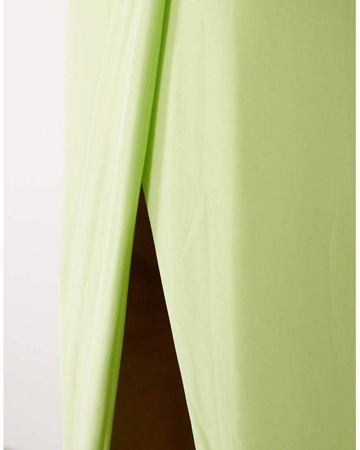 ASOS Green Drape Co-ord Wrap Skirt With Hardware Detail