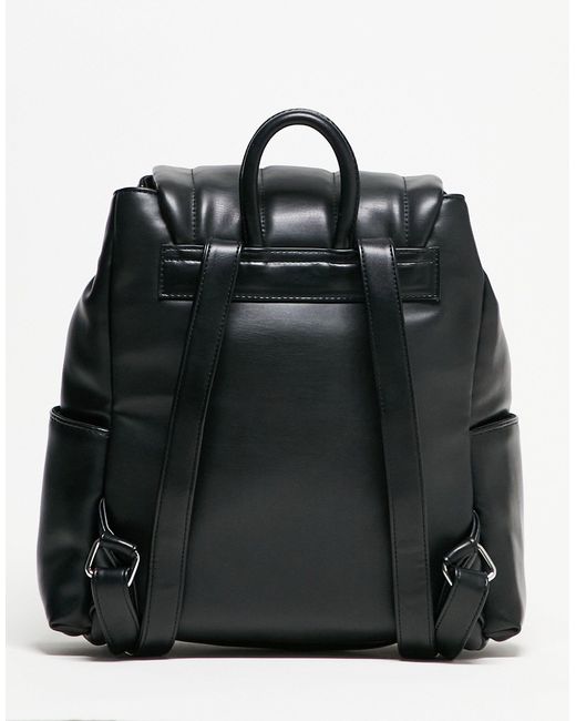 Topshop leather online backpack