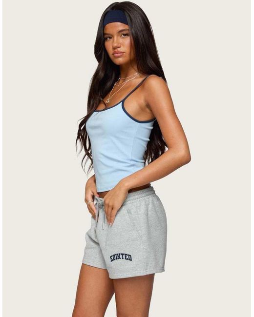 Edikted Blue Deanna Tank Top