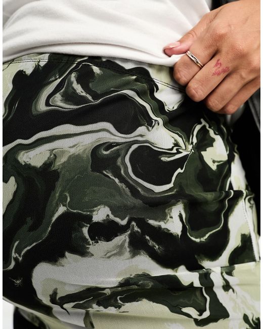 Mama.licious White Mamalicious Maternity Abstract Mesh Maxi Skirt