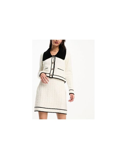 & Other Stories White Co-ord Alpaca And Wool Blend Mini Skirt