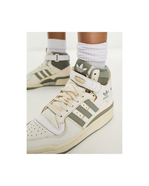 Forum 84 hi sneakers alte sporco e grigie di adidas Originals in
