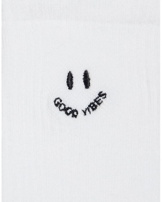 Pull&Bear White Embroidered 3 Pack Socks for men