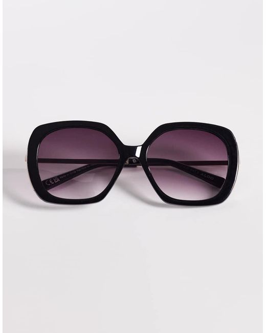 ALDO Black Mickaela Oversized Oval Sunglasses