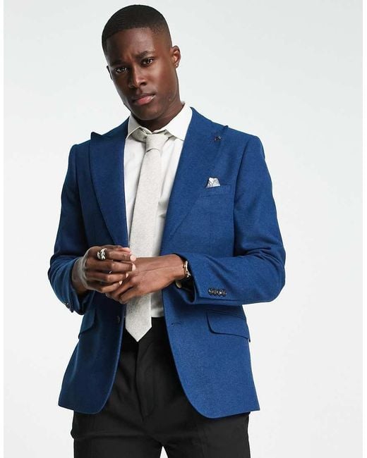 Harry Brown Blue Suit Jacket for men