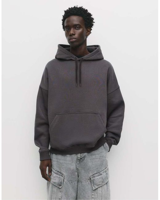 Pull&Bear Basic Hoodie in het Gray voor heren