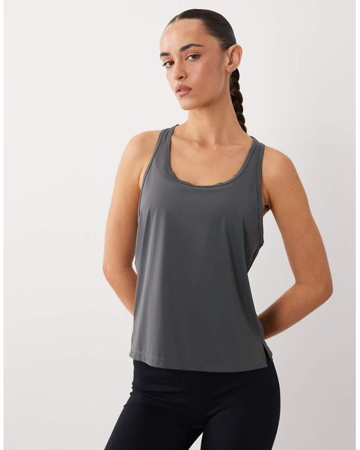 4505 Hardloophemd Van Sneldrogend Performance Nylon Mesh in het Gray