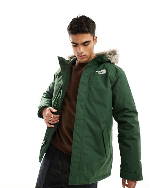 The North Face Green Zaneck Waterproof Insulated Hooded Parka for men