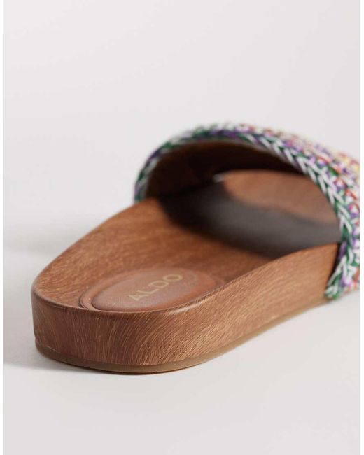 ALDO Brown Rooted Flat Sandal