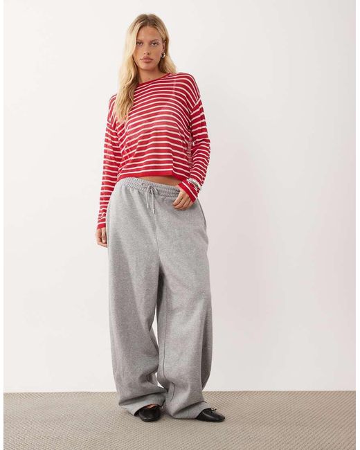 Mango Red Teen Long Sleeve Light Knitted Top