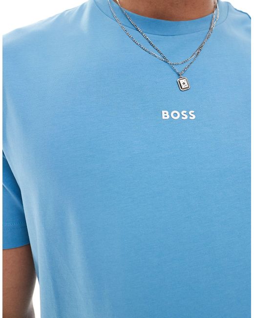 Boss Blue Tchup Logo T-shirt for men
