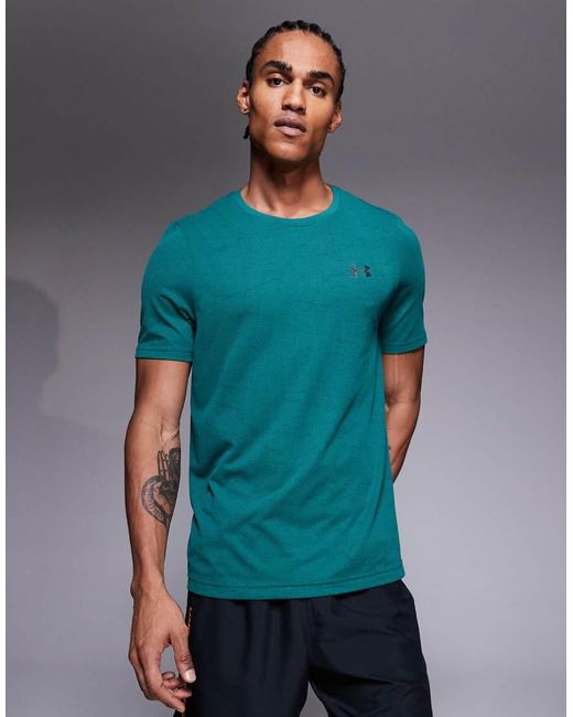Under Armour Green Vanish Seamless Novelty Short Sleeve T-shirt for men