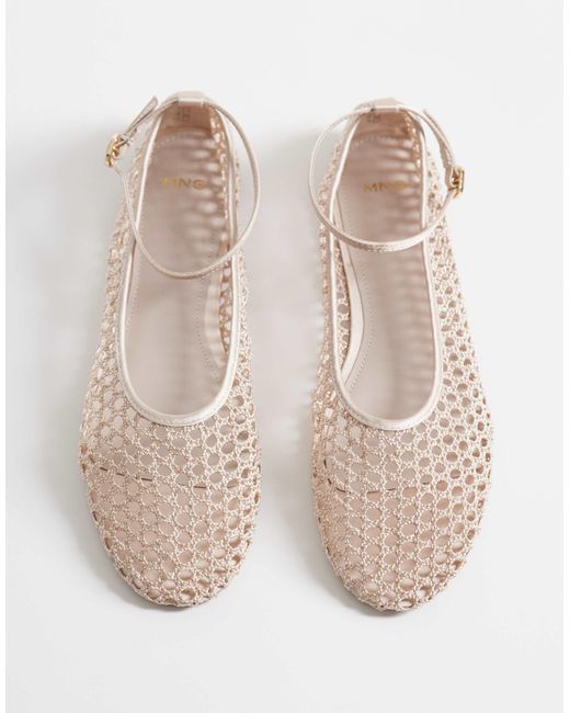Mango White – flache schuhe