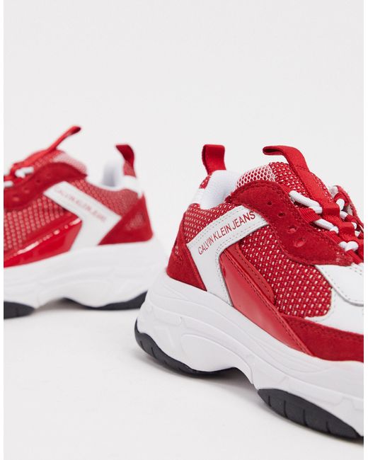 Zapatillas calvin klein rojas Clearance