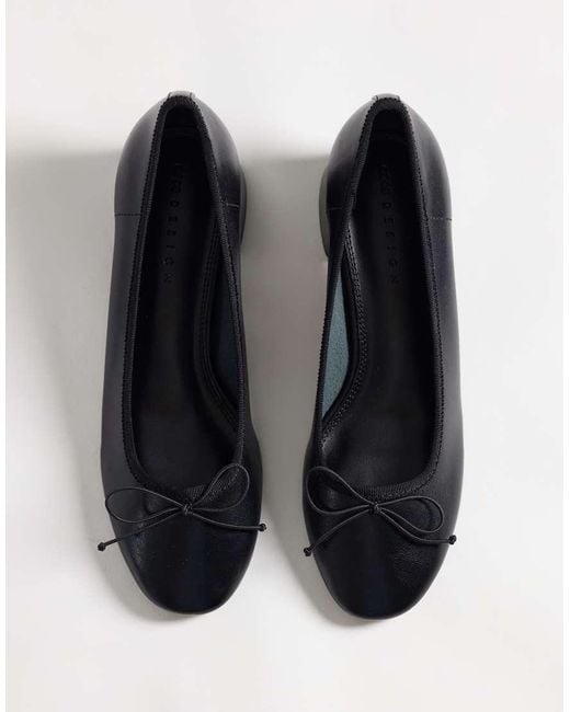 ASOS Blue Sweet Pea Bow Detail Block Heel Mid Shoes