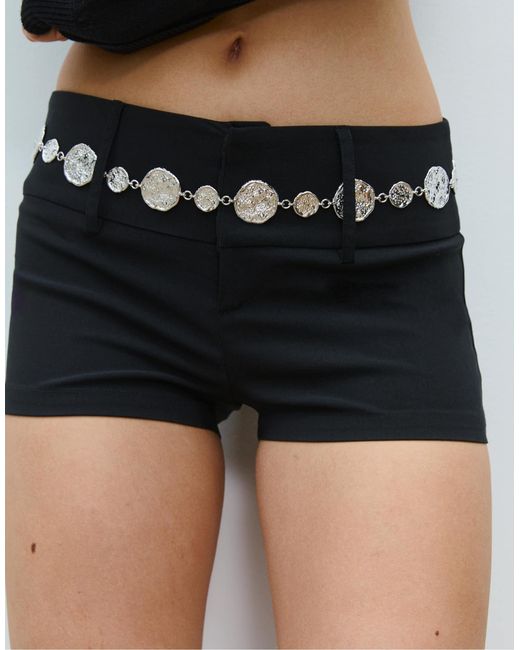 Stradivarius Black – metallgürtel