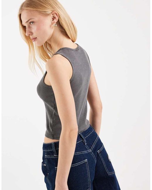 Santa Cruz Gray Stacked Logo Tank Top