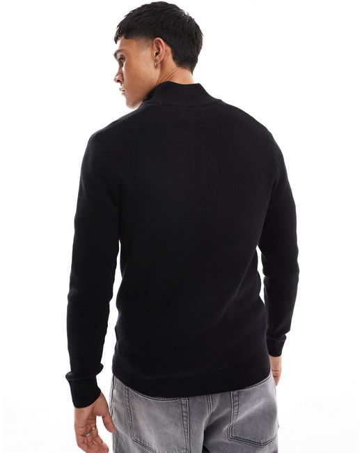 Only & Sons – rippstrickpullover in White für Herren