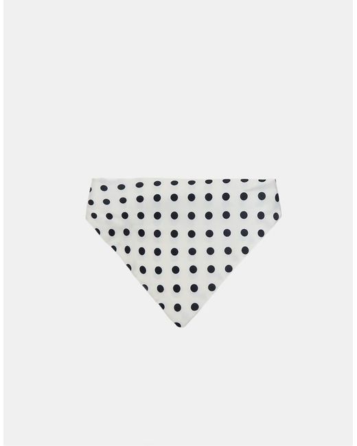 Stradivarius White Polka Dot Triangular Headscarf