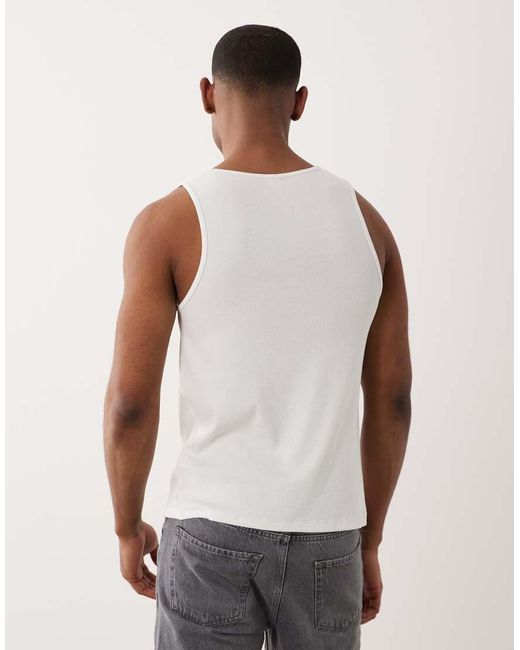 ARKET White Ribbed Tank Top for men