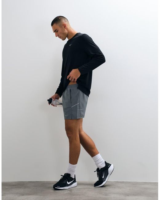 Nike Black Miler Dri-Fit 5Inch Shorts for men