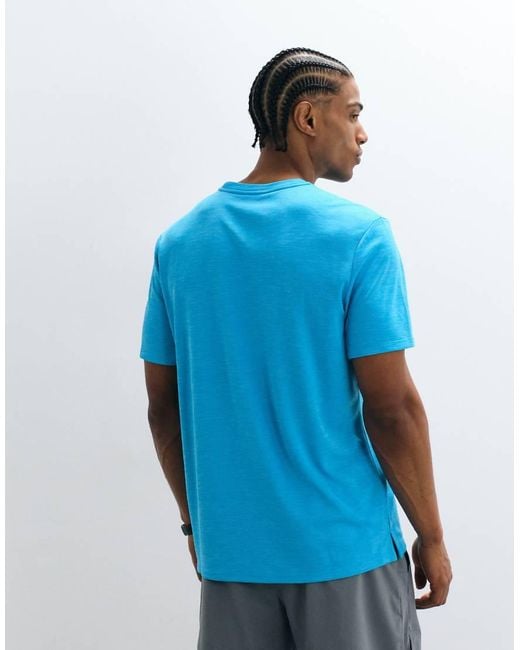 Nike Blue Miler Dri-fit Uv-protection T-shirt for men